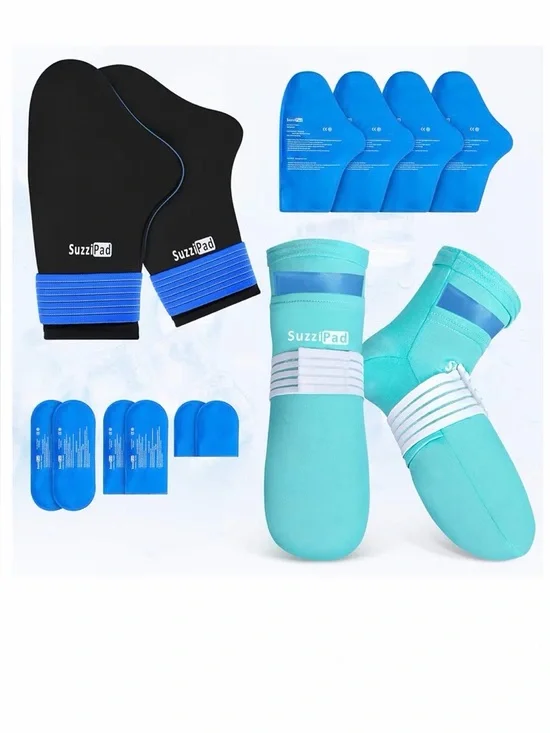 Blue SuzziPad Cold Socks🧦& Hand Ice🧊Pack Cooling Gloves🧤S/M - Picture 9 of 9